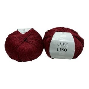 Lang Yarns Lino 100% Linen #507 Red Yarn 2 skeins